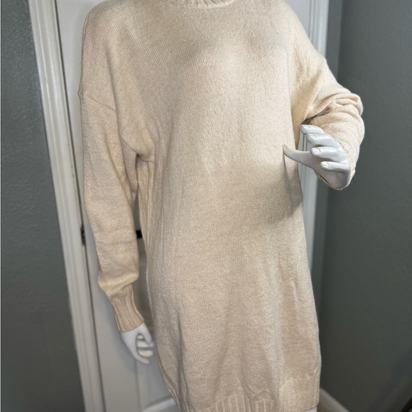 Abound NWT Heather Beige Mini Sweater Dress Women Size Large. - Picture 3 of 10
